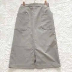 【ロペピクニック】キレイめ ビッグポケット スリット入り タイトスカート(36)