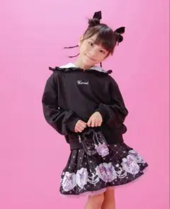 クロミ　Econeco 猫耳パーカー 120cm ブラック