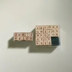 flyingtiger A-Z アルファベット・数字　木製スタンプセット