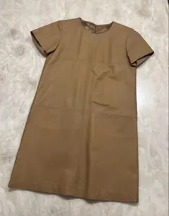 la chic baton ダブルフリル カフタンドレス ホワイト リネン 美品