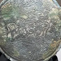 V199 朝鮮高麗時代 白銅 花弦文鏡 古鏡 白銅鏡 直径9㎝ GG - メルカリ