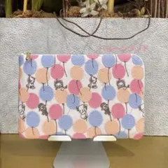 L字型ファスナーポーチ　刺繍　ユキエモン　ハンドメイド