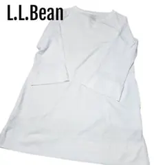 L.L.Bean　Vネックカットソー　Sサイズ　白 ホワイトのサムネイル
