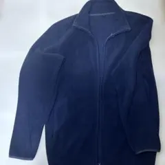 シンプル フリースジャケット ネイビー L防寒 軽量 アウター