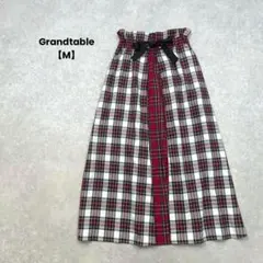 Grand Table/チェック柄スカート/M/レッド/リボン/切替/大人可愛いのサムネイル