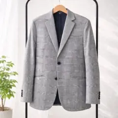 GU グレンチェック テーラードジャケット 28 M