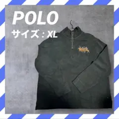 POLO by Ralph Lauren ハーフジップ 刺繍 ダークグリーン