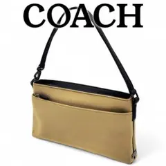 COACH コーチ アクセサリーポーチ ハンドバッグ ベージュ 7407
