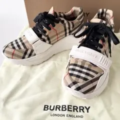 【美品】BURBERRY スニーカー ベルクロ ノバチェック 42 27cm位のサムネイル