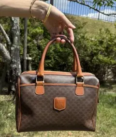 CELINE セリーヌ ミニボストンバッグ ハンドバッグ マカダム トリオンフ