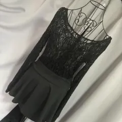 Sugar ペプラムレースドレス フリーサイズ