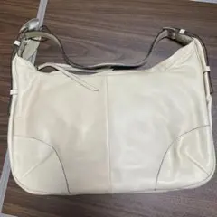 美品】バナナリパブリック 本革レザー ショルダーバッグ 大 グレージュ 