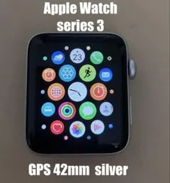 AppleWatch series3 GPS 42mm シルバーアルケース 本体