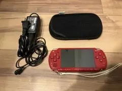 SONY PSP-3000 レッド 本体 ケース 充電器