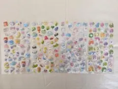 シール　4枚セット　ぷっくりシール　ぷくぷくシール　3D　立体シール　まとめ売り
