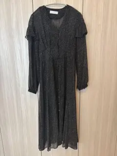 CELFORDシフォンVネックワンピース ドット 36サイズ