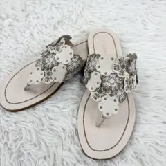 COACH Lottie Thong Sandal フラワー サンダル 22.5