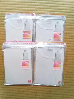 ユニクロ　ヒートテック　4袋セット　130cm　新品未使用　長袖
