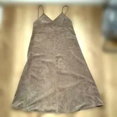 【GU】コーデュロイキャミソール ロングワンピース