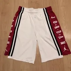AIR JORDAN バスケットボールパンツ ホワイト レッド