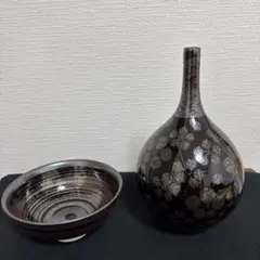 藤井朱明 飾り壺 花器 日展人気作家 天目梅香炉 猪口 有田焼 - メルカリ