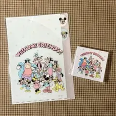ミッキー&フレンズ クリアファイル メモ帳 ディズニーグッズ セリア 文房具