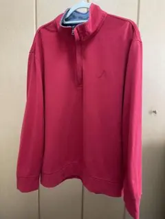 NAUTICA　ハーフジップスウェット　トレーナー　レッド　US古着