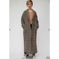 moussy ロングチェックコート