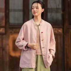 ブラウス レトロデザイン アウター ゆったり シンプル 2色 レディース