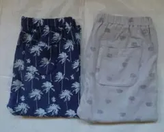 ユニクロ　レギンスパンツ7分丈110センチ　2点セット　ヤシの木柄・クラゲ柄