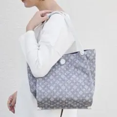 【新品】russet デニムプリントたためるバッグCE-828