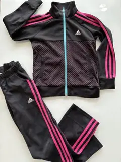 adidas ドット柄 ジャージ 130 130cm アディダス　運動着　上下