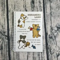 レトロサンリオ　ノラネコランド　1988 リングメモ　シール付き　メモ帳　当時物