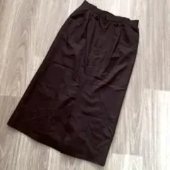 レリアン スカート タイト ロング 無地 茶 裏地あり オフィス 日本製 w72