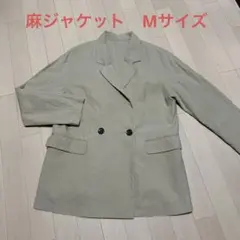 麻　ジャケット　GU Ｍサイズ　美品　ベージュのサムネイル