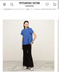 【新品】Ballsey TOMORROWLAND タックブラウス　ブルーシャツのサムネイル