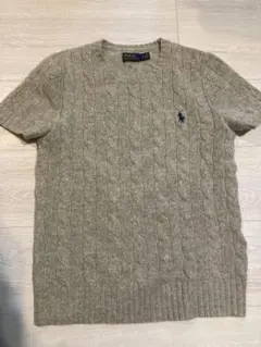POLO RALPH LAUREN ショートスリーブケーブルニット　カシミヤ混