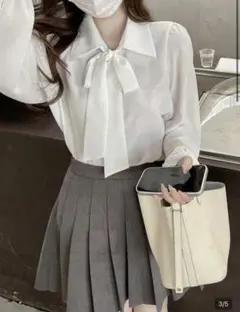 SHEIN シーイン リボンブラウス ボウタイ