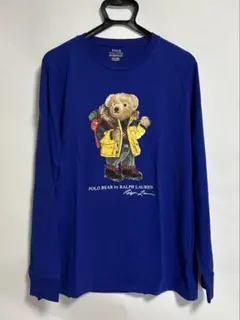 ポロラルフローレン ポロベア プリント 長袖カットソー 青 ボーイズ170cm