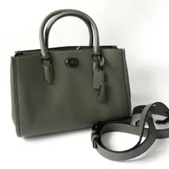 【現行美品】コーチ ブルック キャリーオール 28 2way カーキ ce732