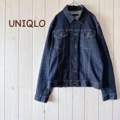 【美品】＊ UNIQLO ユニクロ＊ デニムジャケットGジャンL インディゴ