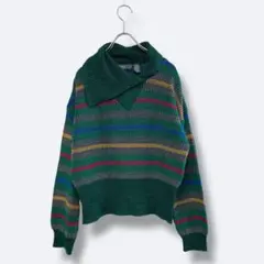 3点¥10,000 ビンテージ 古着 卸 レトロ 80's ボーダーライトニット