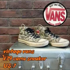vintage vans V-79 カモフラ 迷彩 スニーカー 80sのサムネイル
