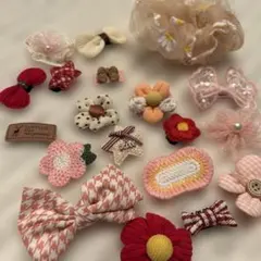 【美品】ヘアアクセサリーセット　ハンドメイド