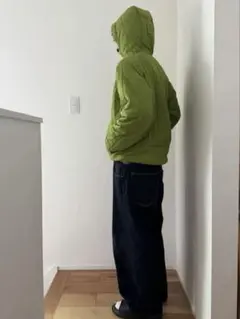 Columbia フード付きダウンジャケット S グリーン