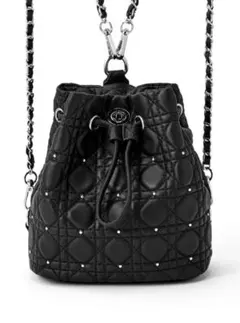 2Wayキルティングスタッズリュック[dd455]