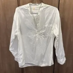 BEAUTY&YOUTH ホワイトプルオーバーシャツ L