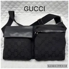 GUCCI GGキャンバス ボディバッグ ウエストバッグ 28566 グッチ GG グッチ GUCCI ウエストバッグ 28566 ロゴ ベージュ ブラウン