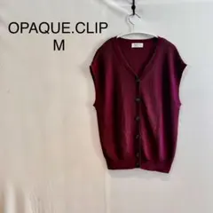 M102 オペークドットクリップ ノースリーブカーディガン 38/M パープル