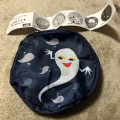 めがねうさぎ　まんまるポーチ　ネイビー